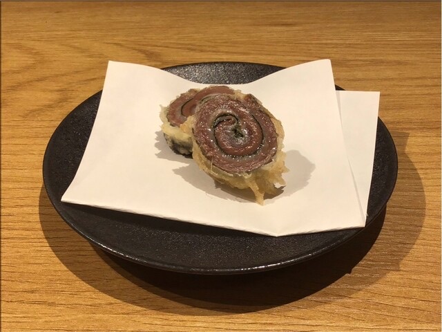 秋刀魚梅大葉巻き